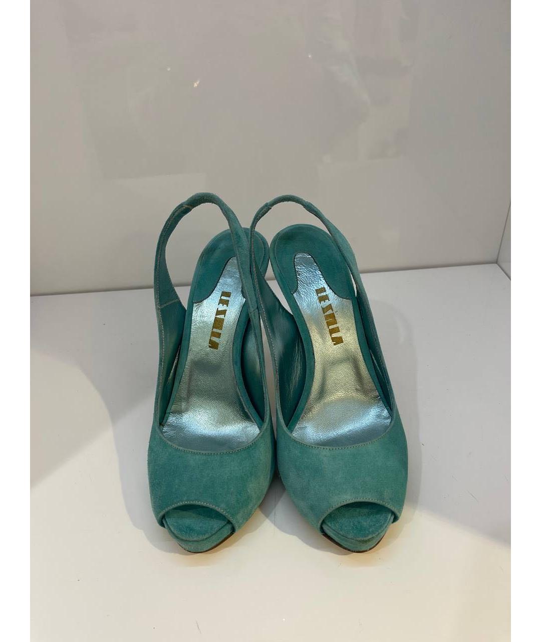 LE SILLA Бирюзовые замшевые туфли, фото 2