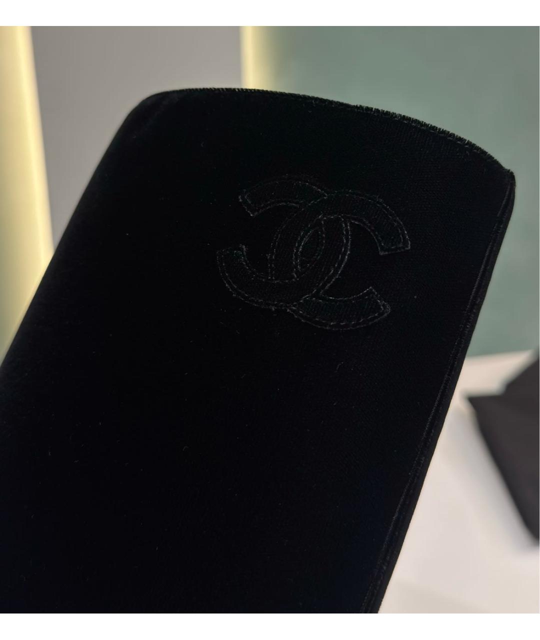 CHANEL Черные текстильные сапоги, фото 5