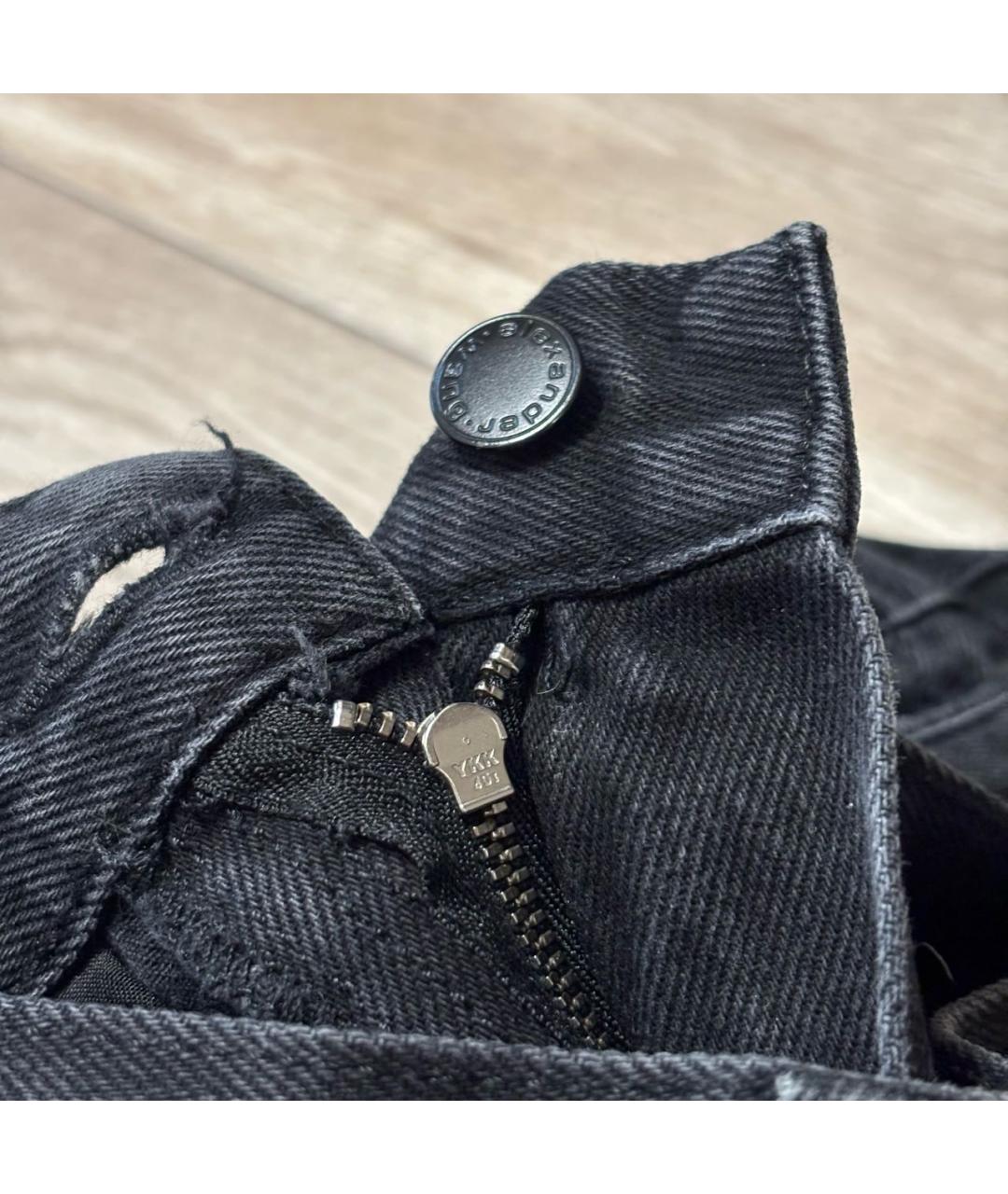 ALEXANDER WANG Черные хлопковые прямые джинсы, фото 5