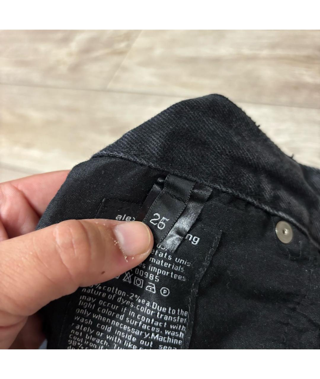 ALEXANDER WANG Черные хлопковые прямые джинсы, фото 7