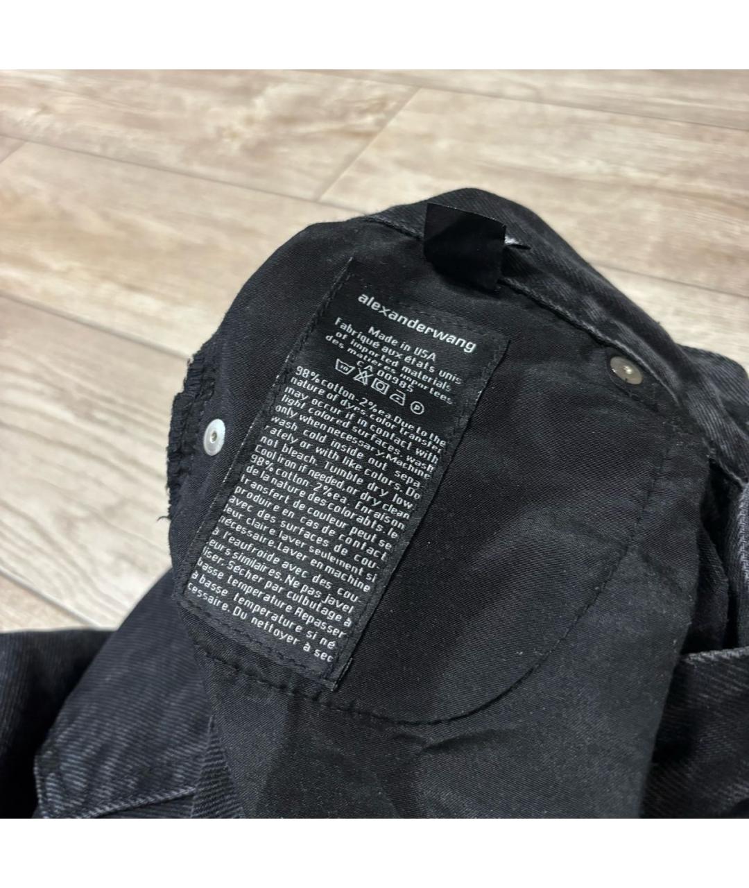 ALEXANDER WANG Черные хлопковые прямые джинсы, фото 6
