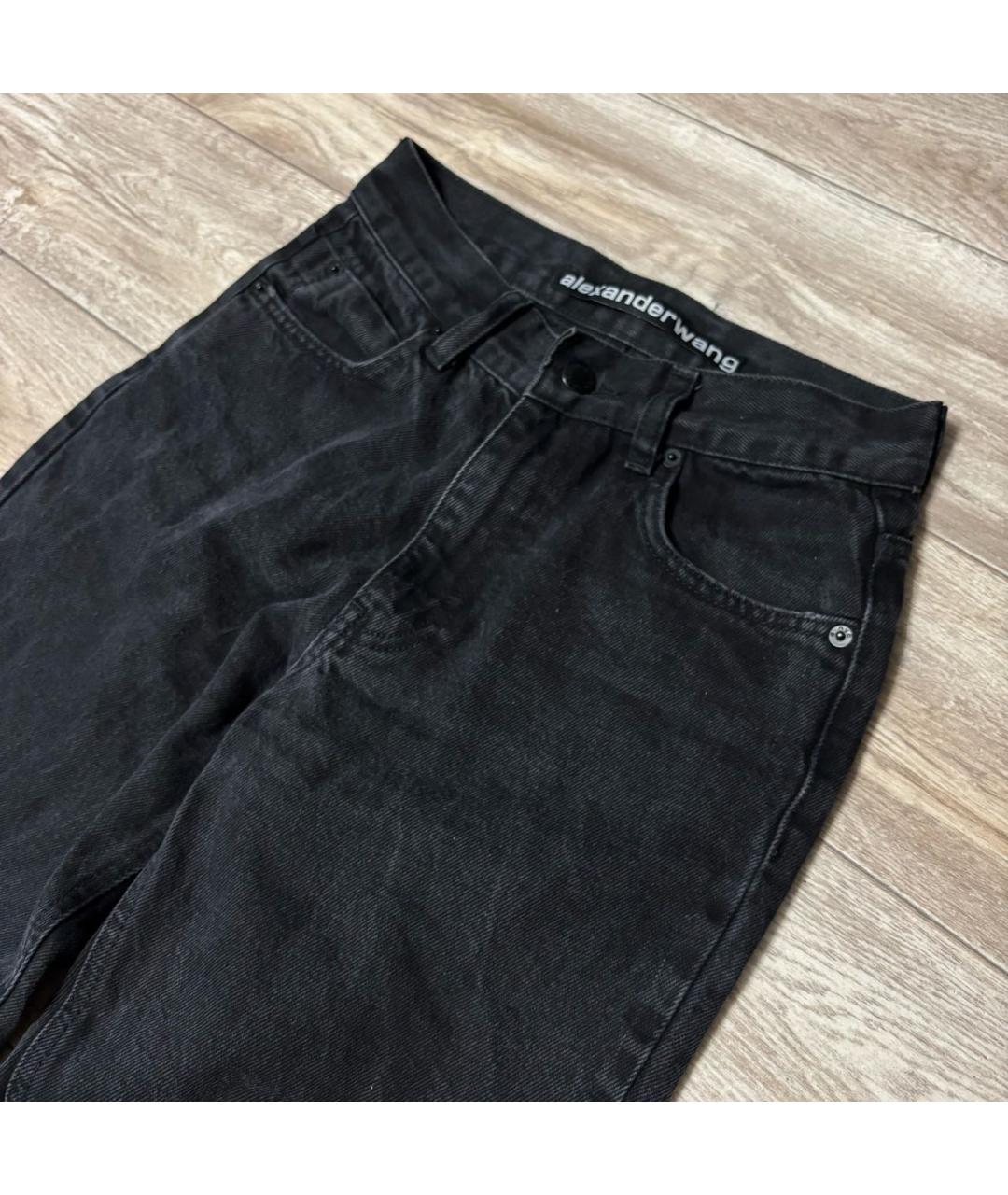 ALEXANDER WANG Черные хлопковые прямые джинсы, фото 2