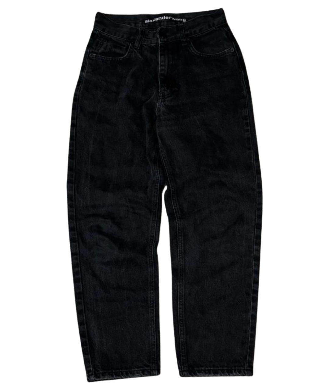ALEXANDER WANG Черные хлопковые прямые джинсы, фото 1