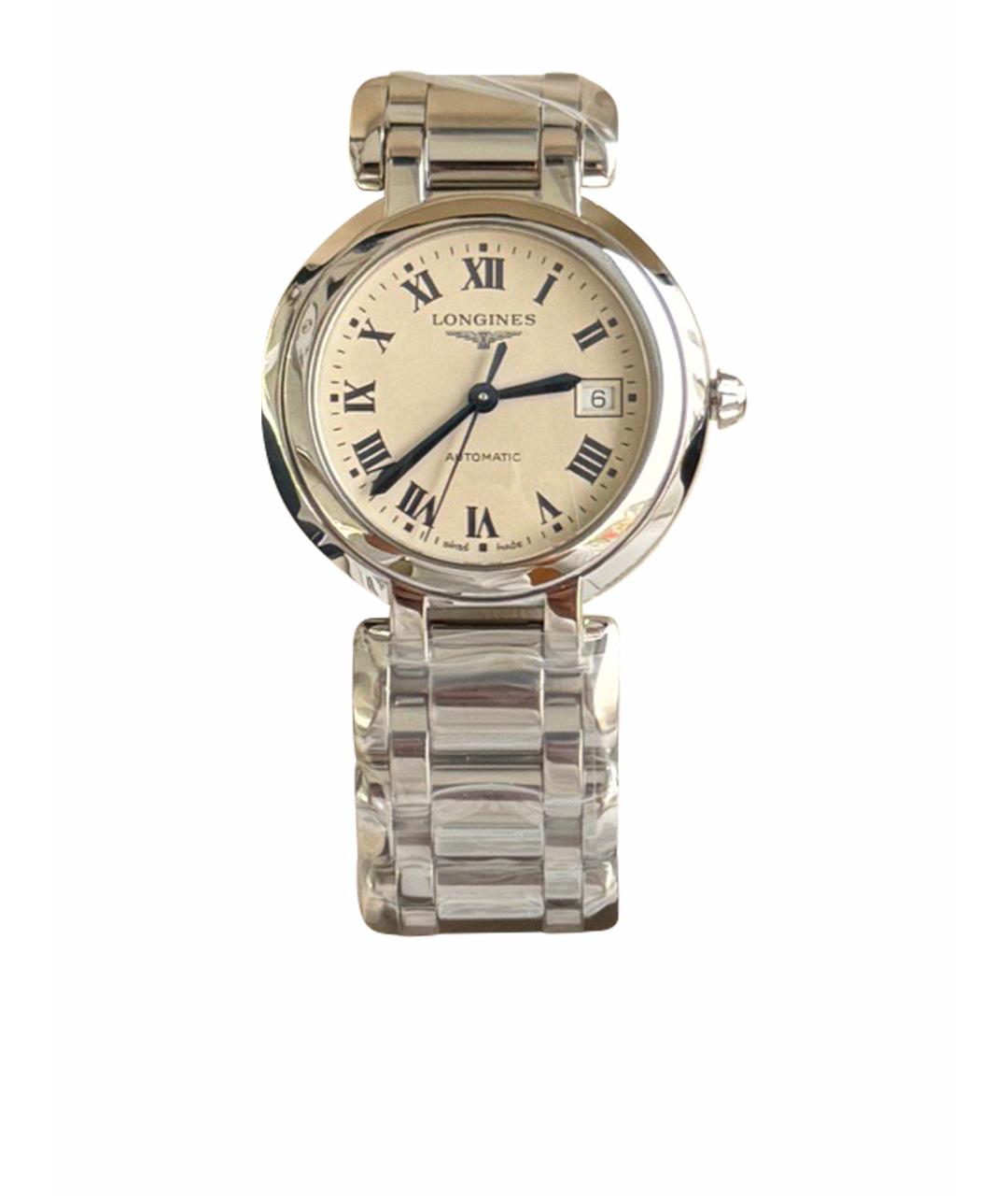 LONGINES Белые металлические часы, фото 1