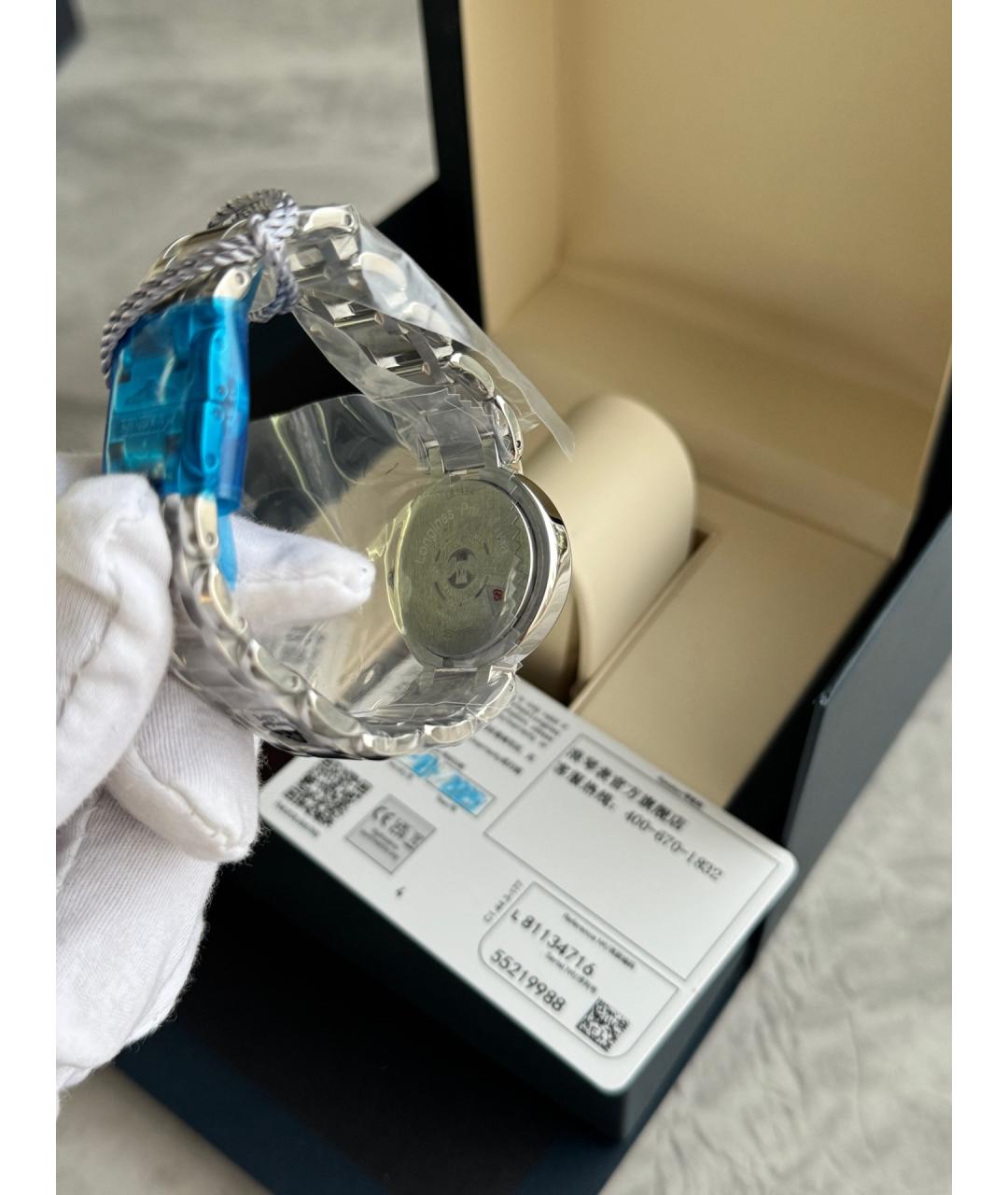 LONGINES Белые металлические часы, фото 7