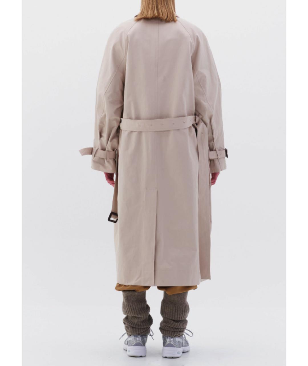 LOW CLASSIC Бежевый хлопковый тренч/плащ, фото 2