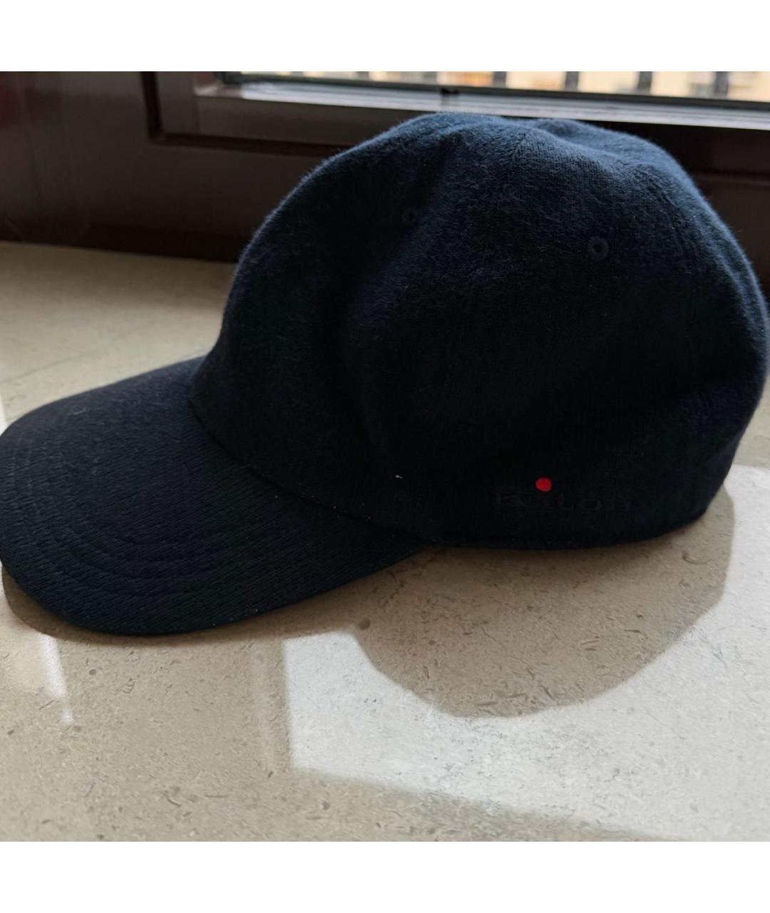 KITON Темно-синяя хлопковая кепка/бейсболка, фото 3