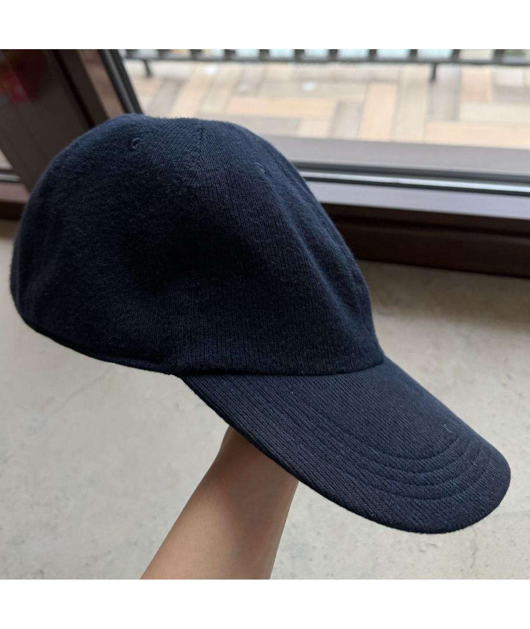 KITON Темно-синяя хлопковая кепка/бейсболка, фото 5