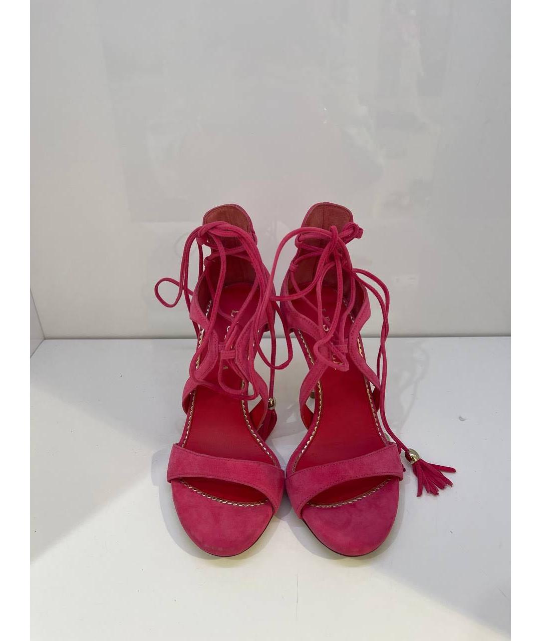 LE SILLA Розовые замшевые босоножки, фото 2