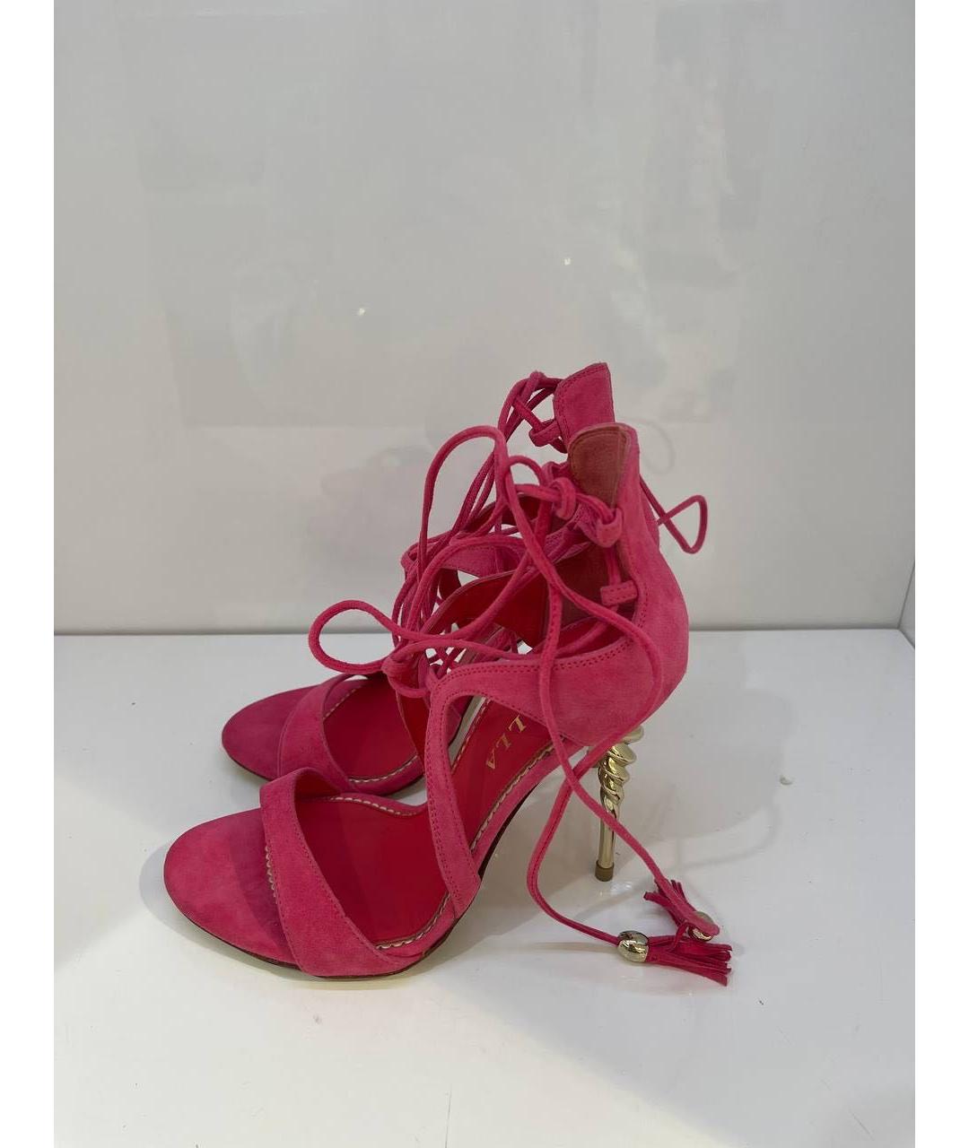 LE SILLA Розовые замшевые босоножки, фото 3