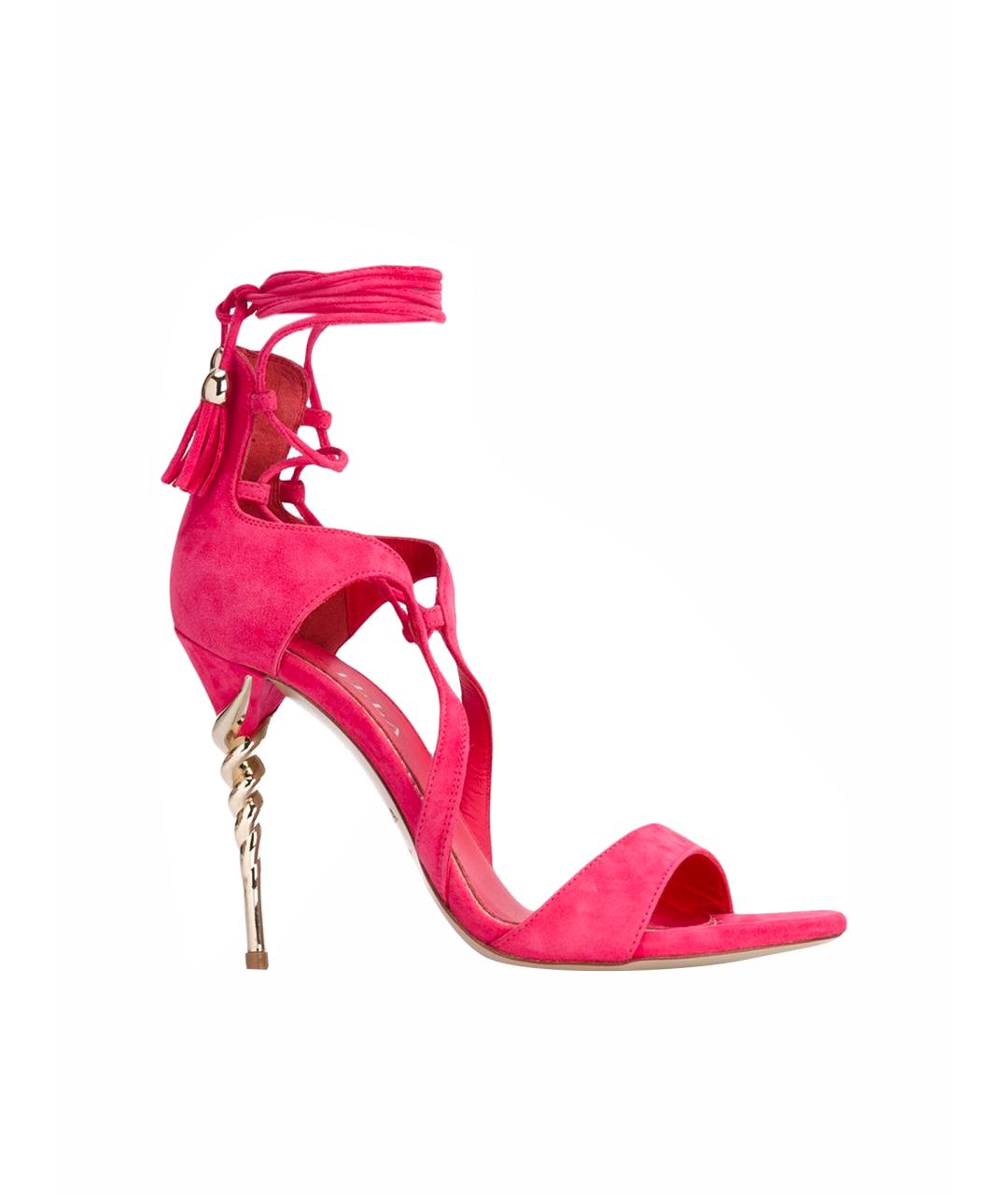 LE SILLA Розовые замшевые босоножки, фото 1