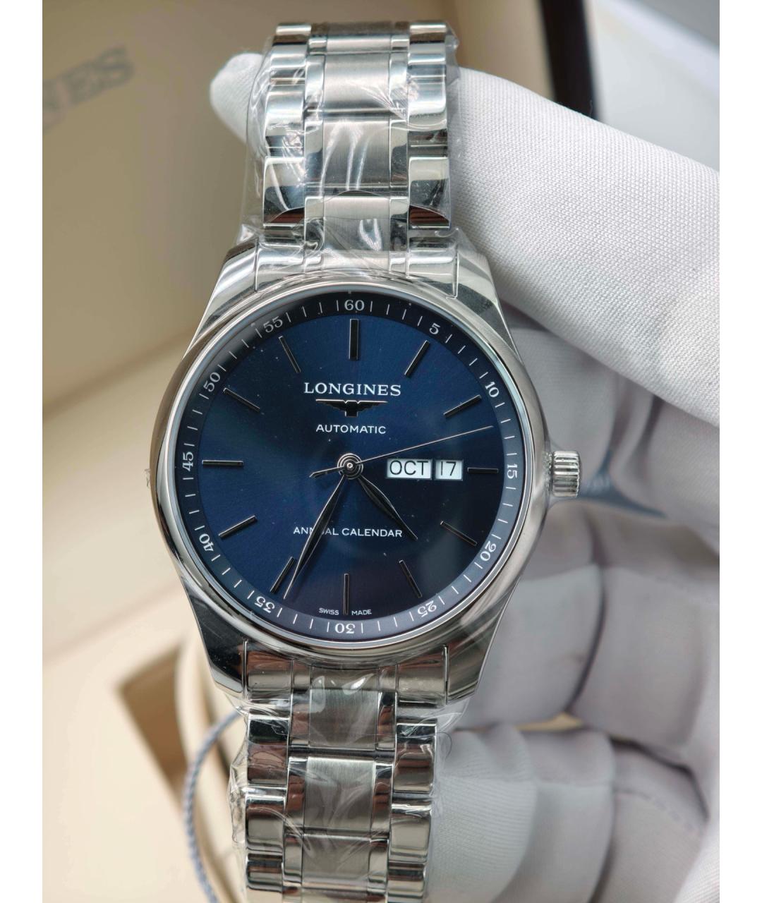 LONGINES Черные металлические часы, фото 3