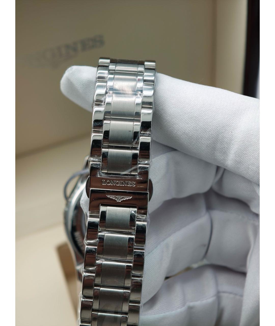 LONGINES Черные металлические часы, фото 5