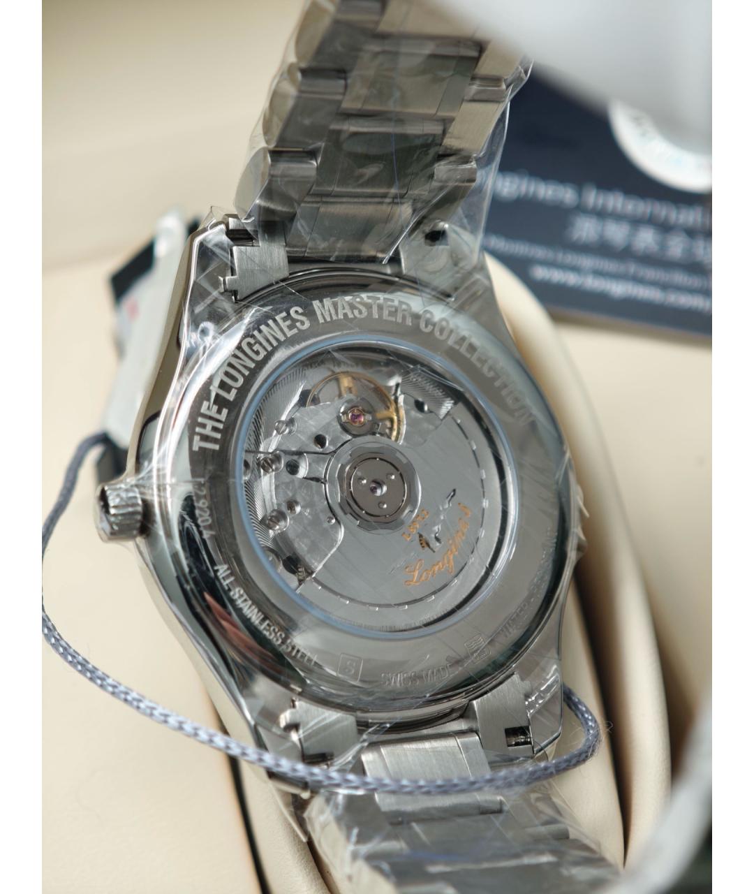 LONGINES Черные металлические часы, фото 4