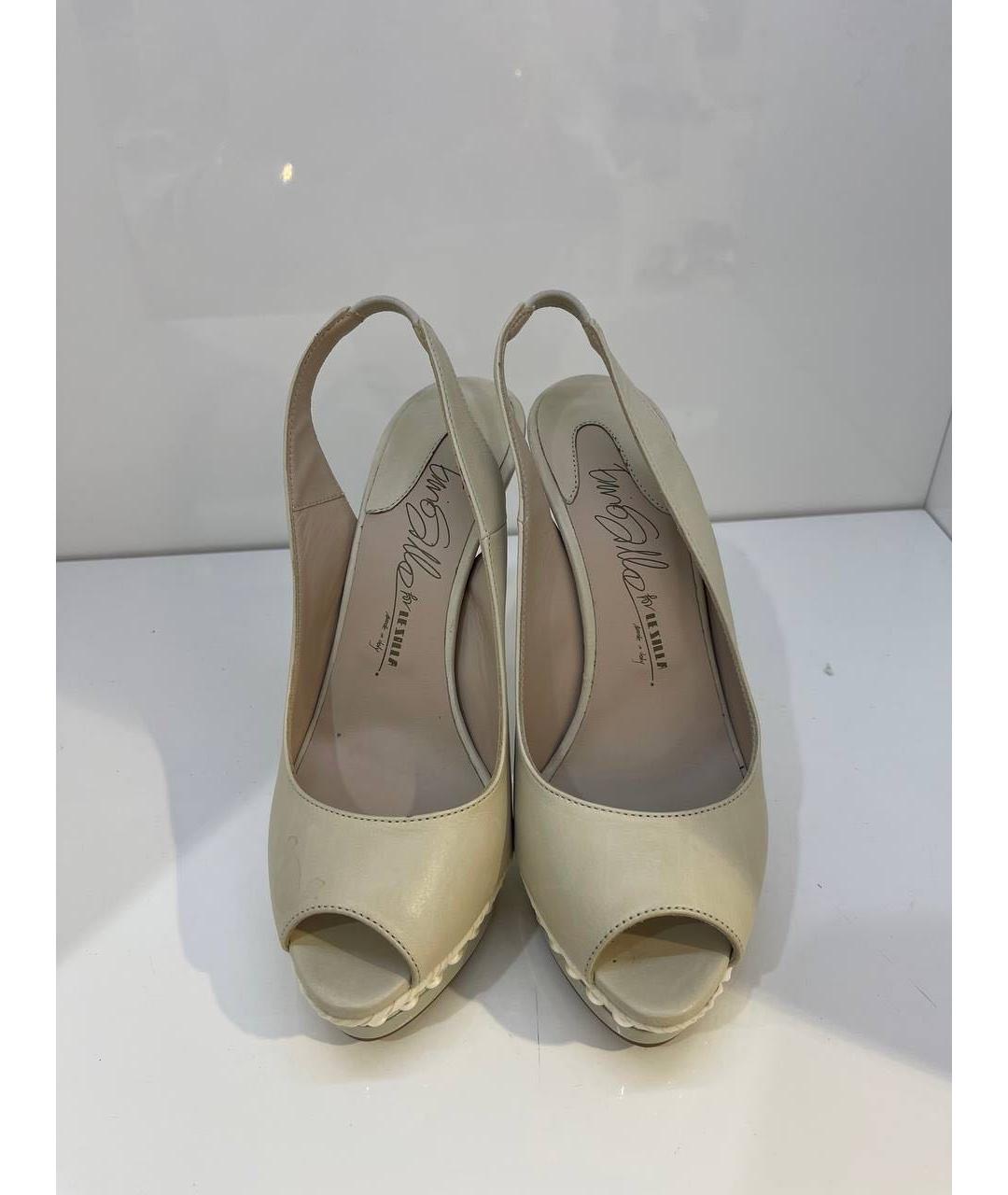 LE SILLA Бежевые кожаные босоножки, фото 2