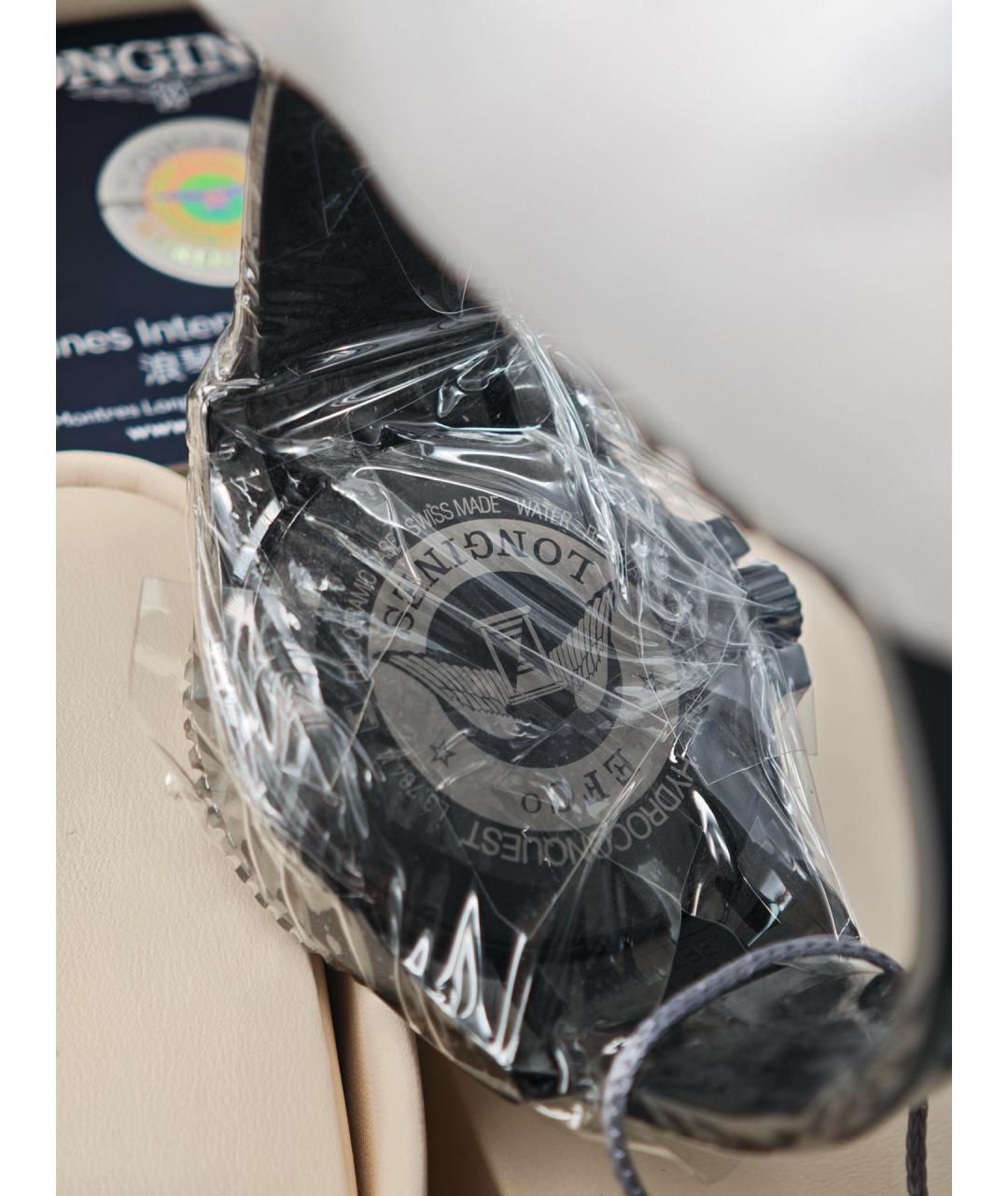 LONGINES Черные керамические часы, фото 4