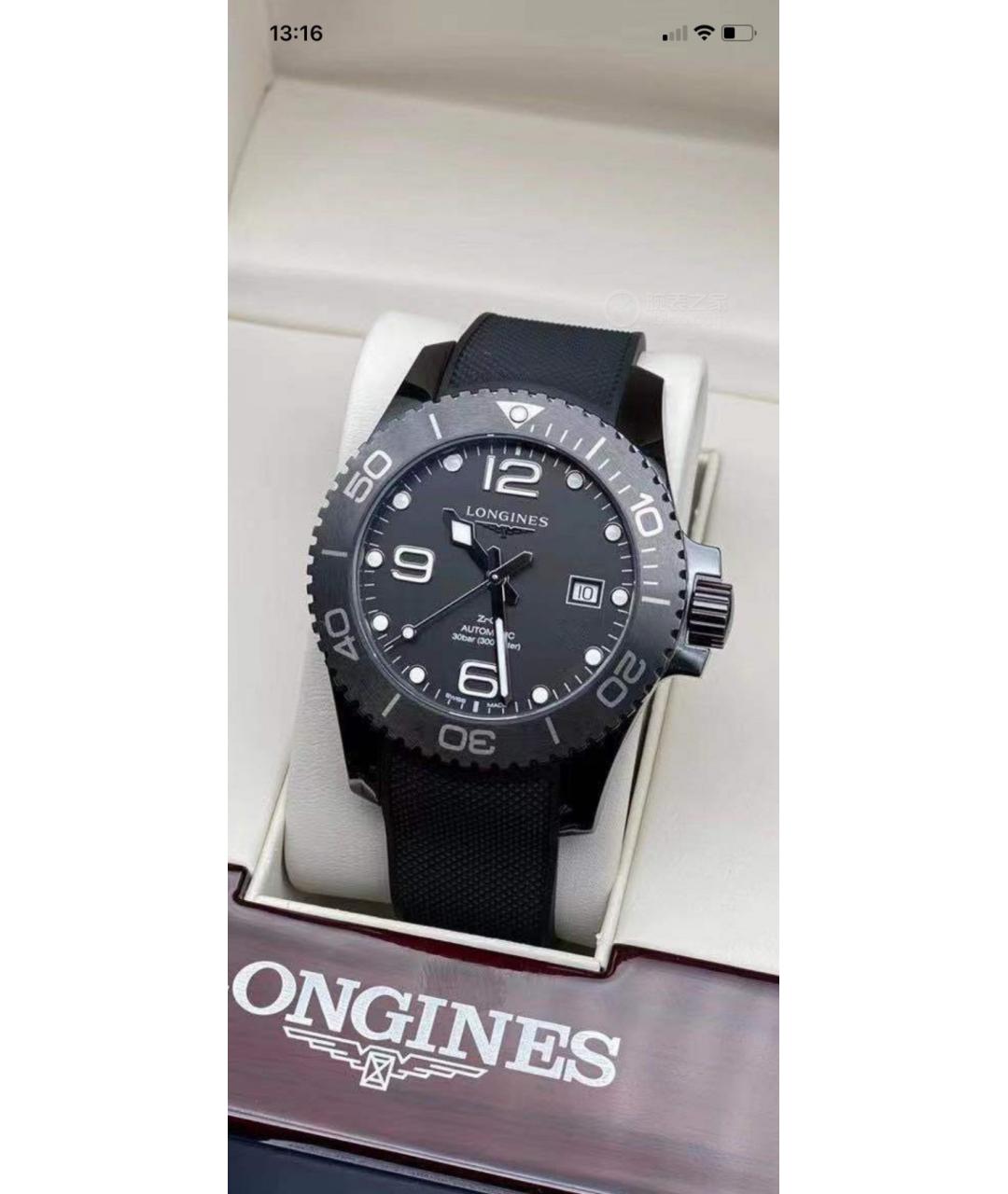 LONGINES Черные керамические часы, фото 3