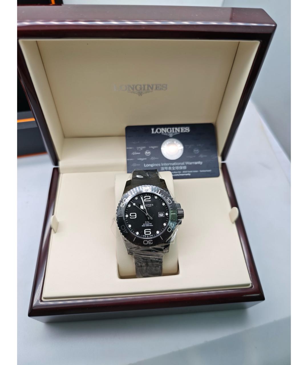 LONGINES Черные керамические часы, фото 2