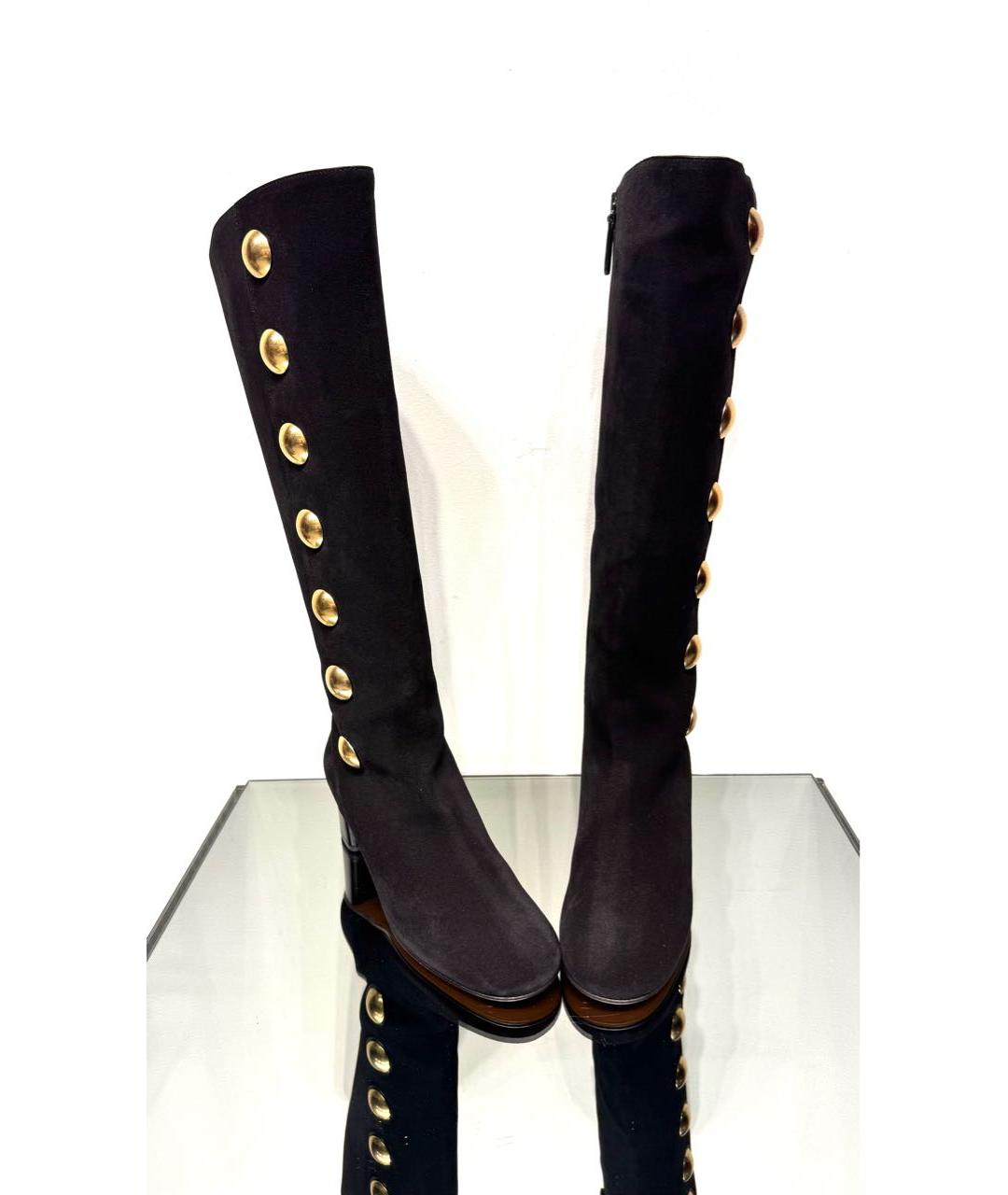 CHLOE Черные замшевые сапоги, фото 2