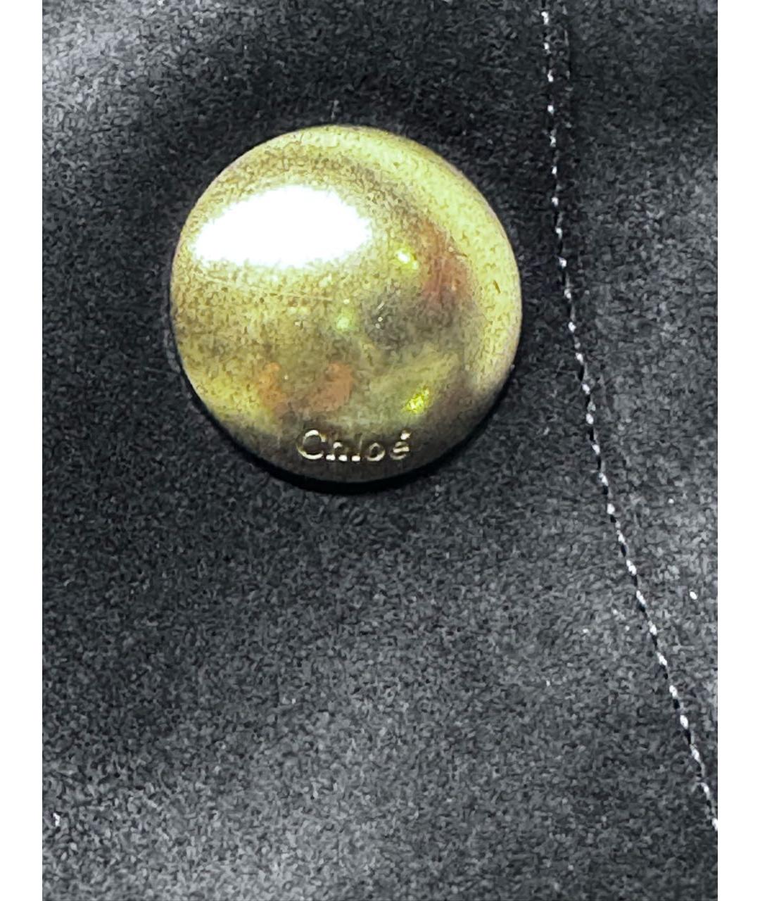 CHLOE Черные замшевые сапоги, фото 6