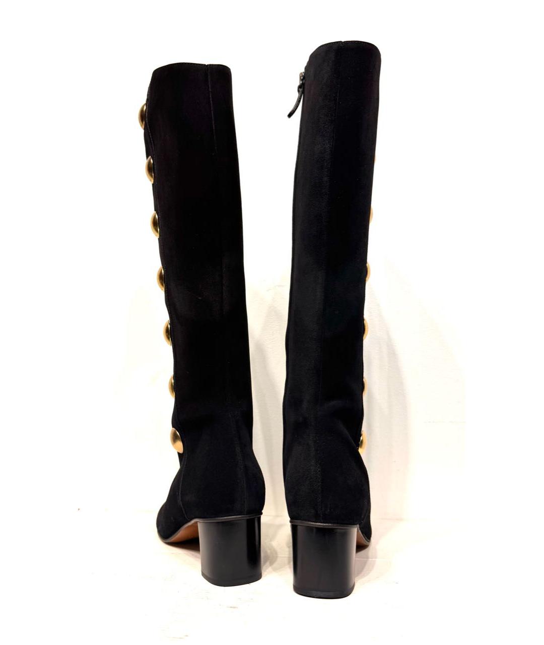 CHLOE Черные замшевые сапоги, фото 4