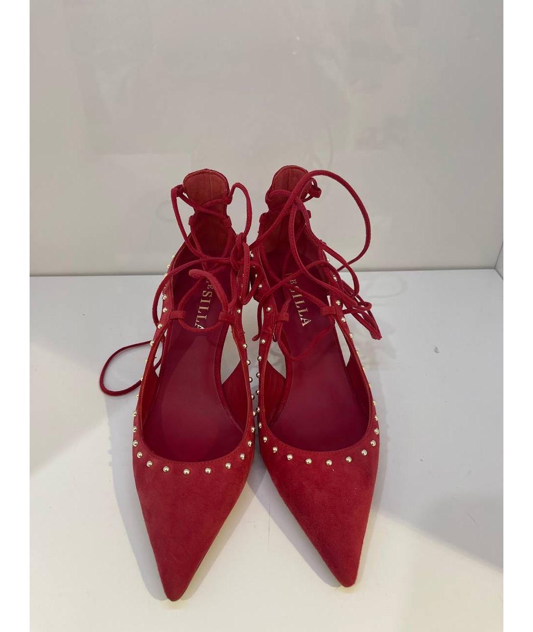 LE SILLA Красные замшевые туфли, фото 2