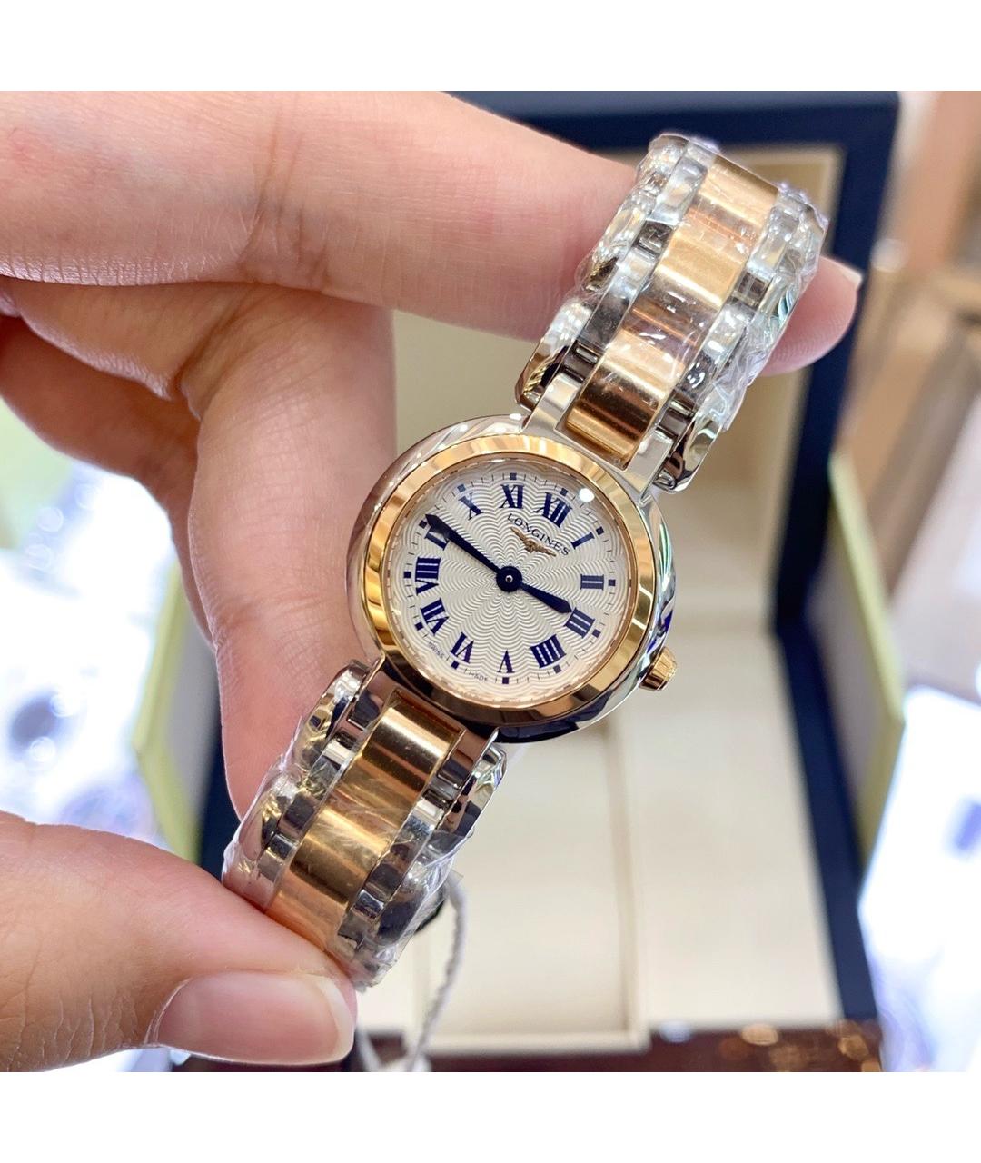 LONGINES Белые часы из розового золота, фото 3