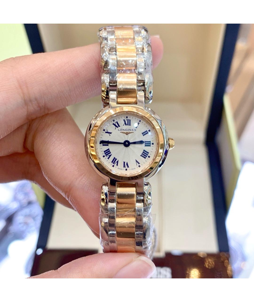 LONGINES Белые часы из розового золота, фото 2