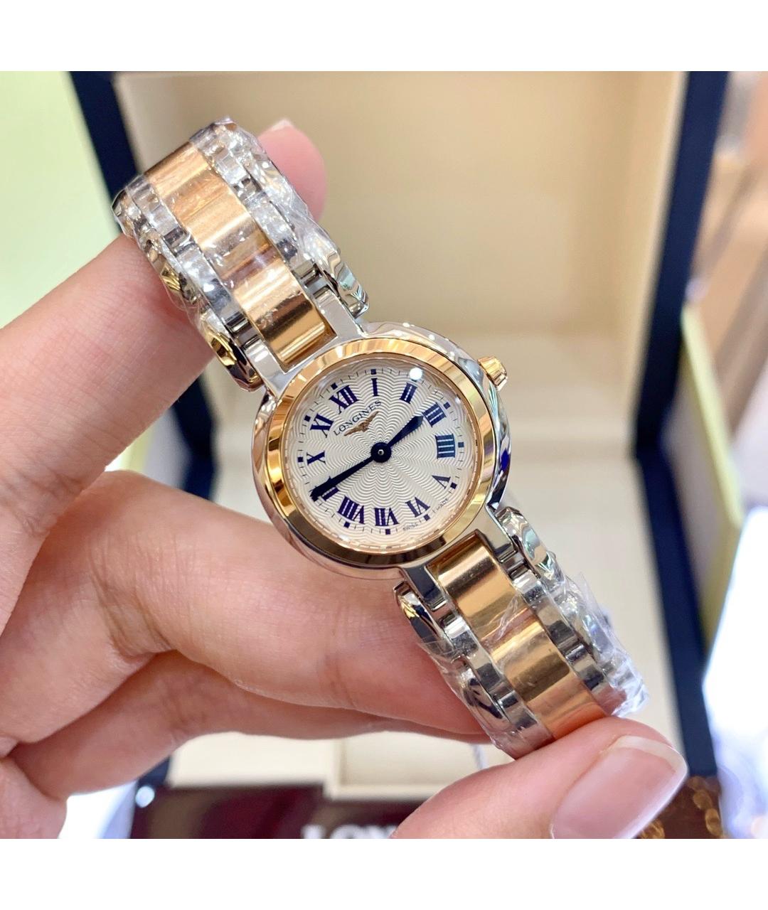 LONGINES Белые часы из розового золота, фото 8