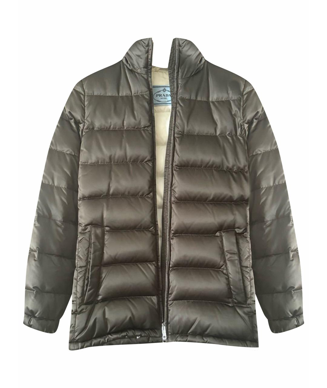 PRADA Зеленый полиамидовый пуховик, фото 1