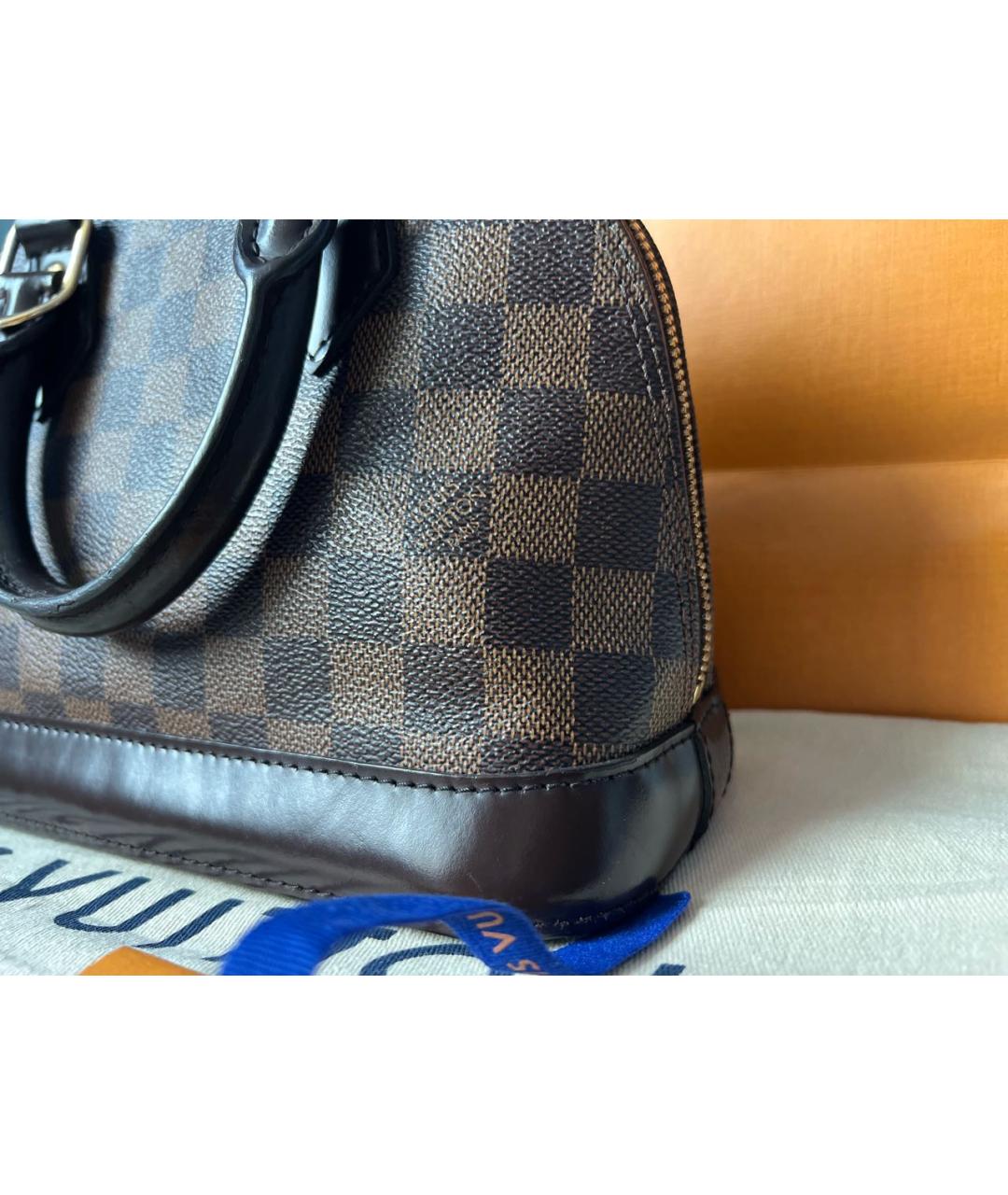 LOUIS VUITTON Коричневая сумка с короткими ручками, фото 5