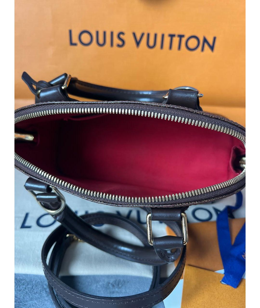 LOUIS VUITTON Коричневая сумка с короткими ручками, фото 3