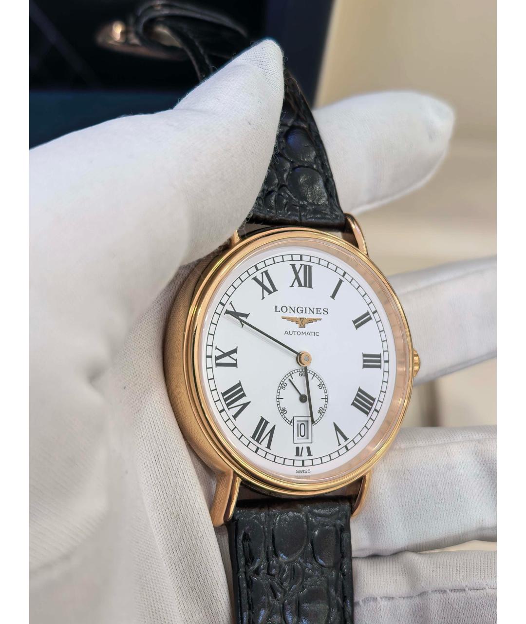 LONGINES Белые металлические часы, фото 3