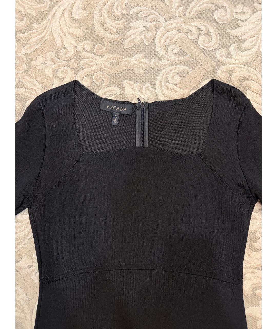 ESCADA Черное вискозное повседневное платье, фото 3