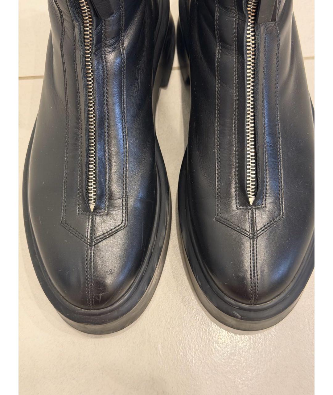 THE ROW Черные кожаные полусапоги, фото 6
