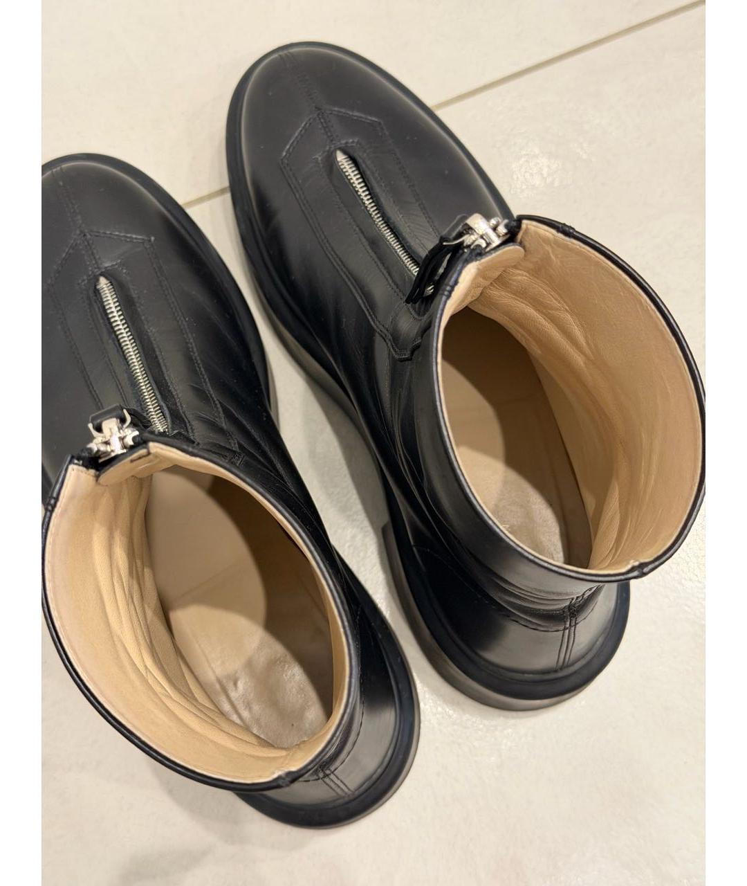 THE ROW Черные кожаные полусапоги, фото 8