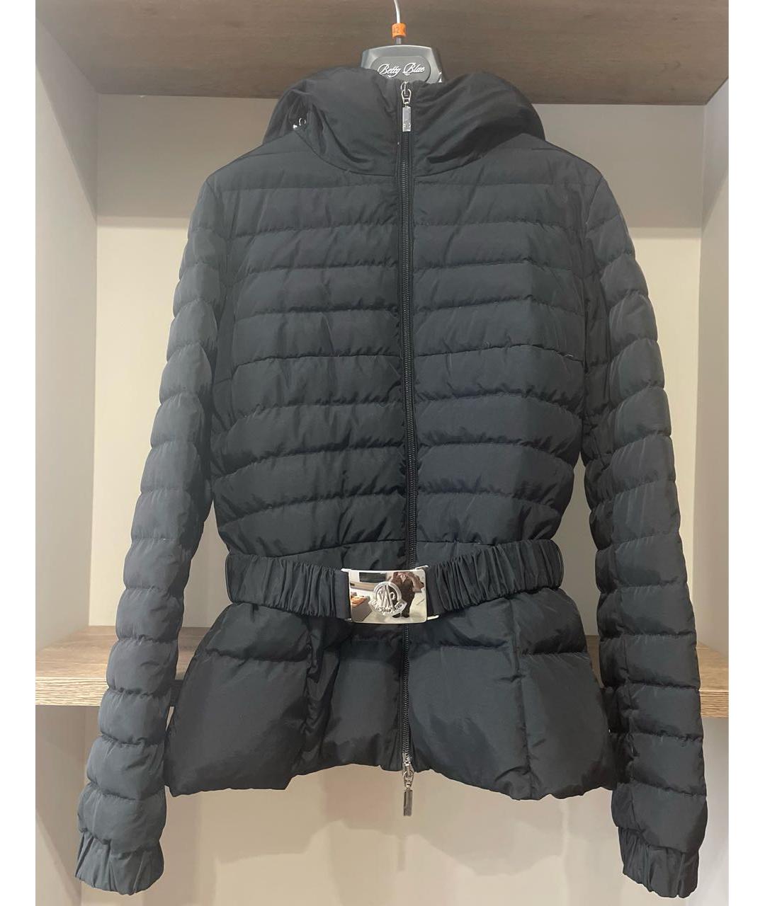 MONCLER Черный полиамидовый пуховик, фото 3