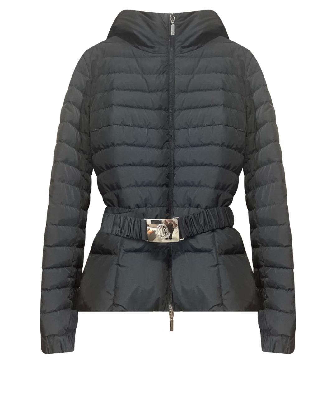 MONCLER Черный полиамидовый пуховик, фото 1