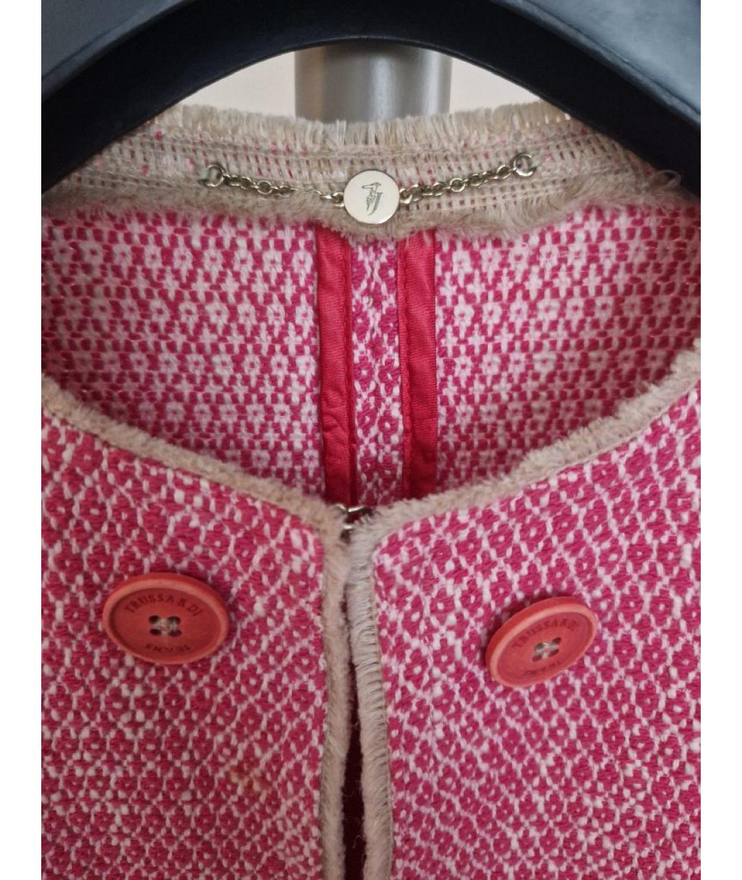 TRUSSARDI JEANS Розовый хлопковый жакет/пиджак, фото 4