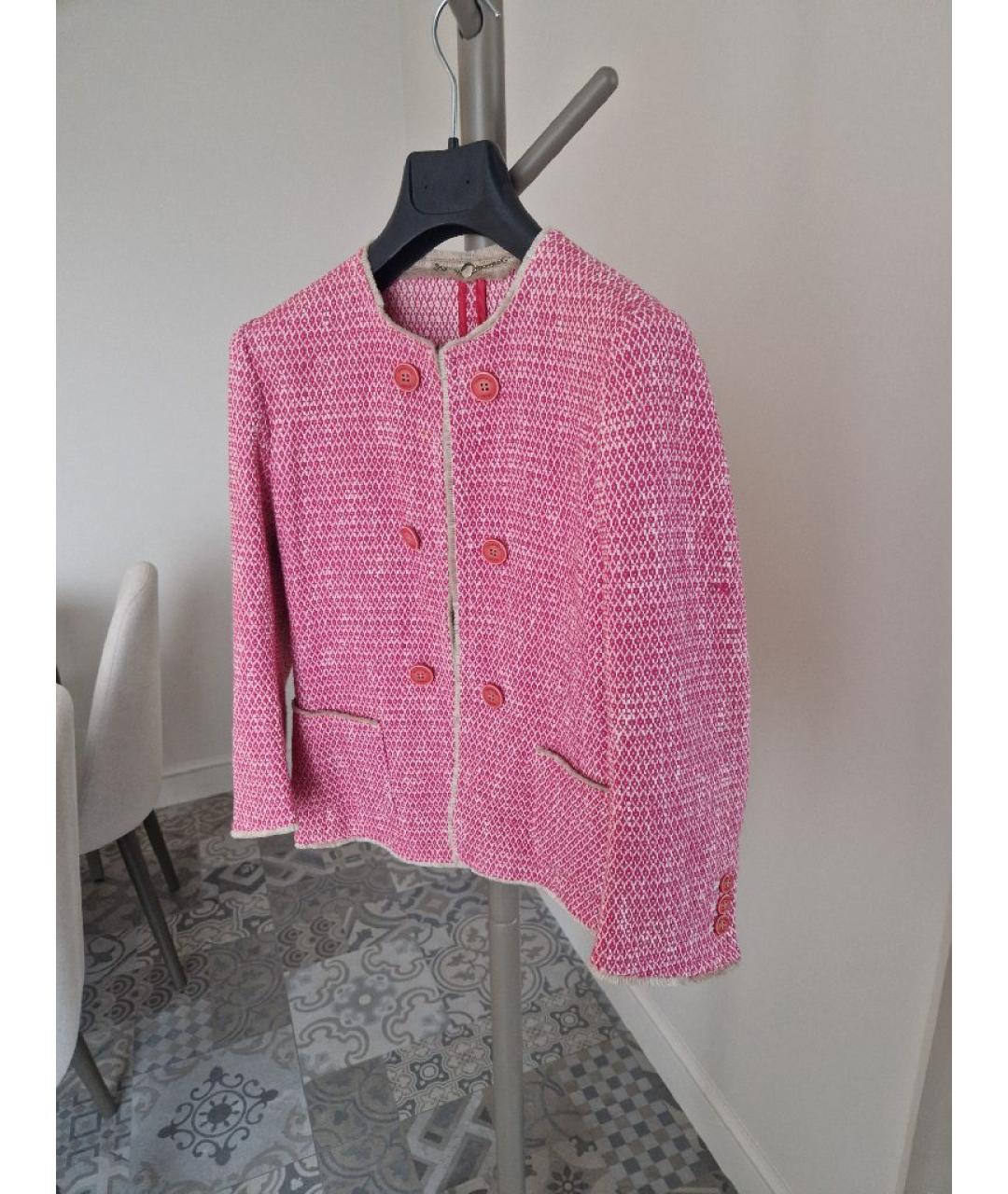 TRUSSARDI JEANS Розовый хлопковый жакет/пиджак, фото 7