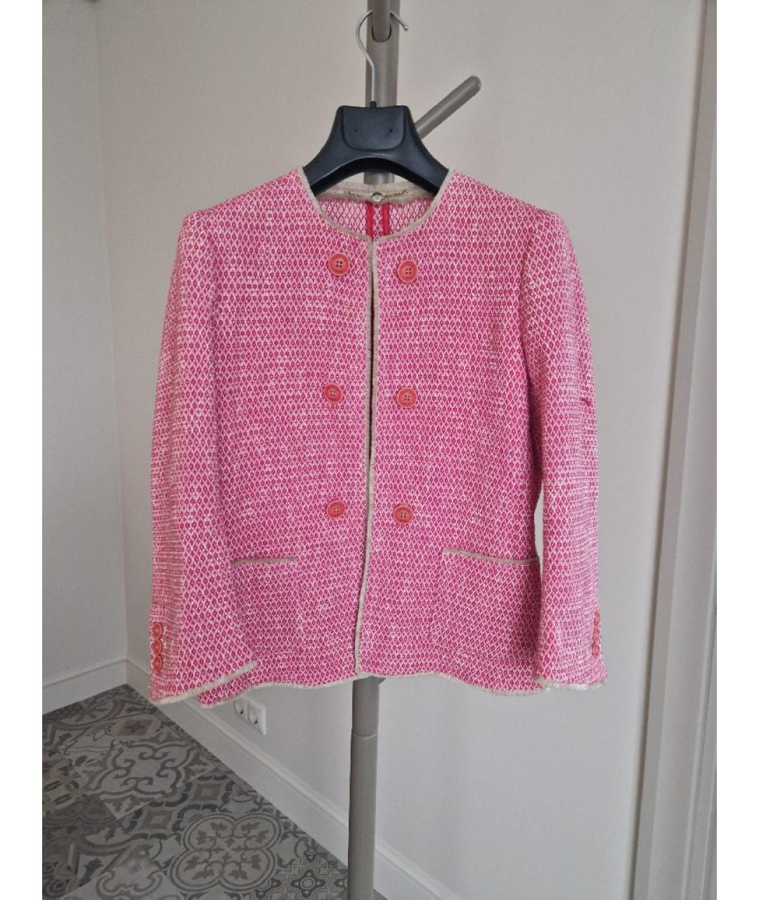 TRUSSARDI JEANS Розовый хлопковый жакет/пиджак, фото 8