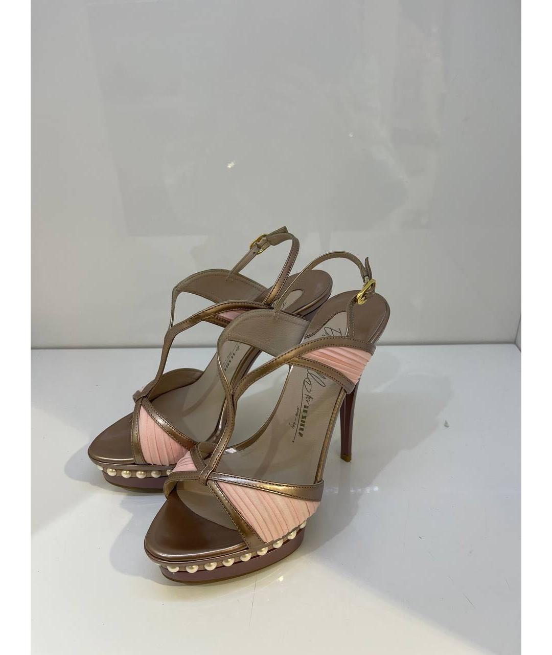 LE SILLA Розовые кожаные босоножки, фото 3