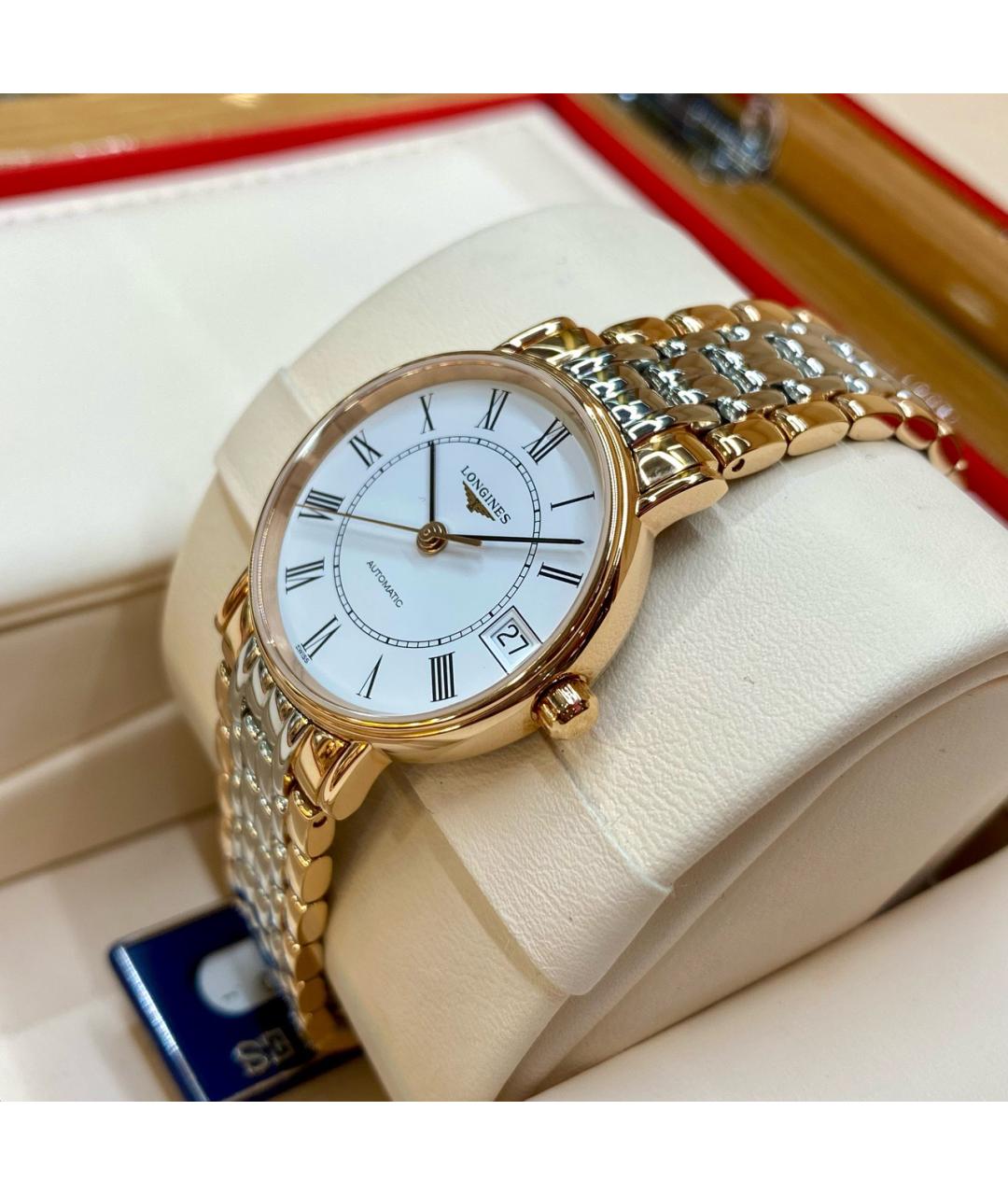 LONGINES Белые металлические часы, фото 2