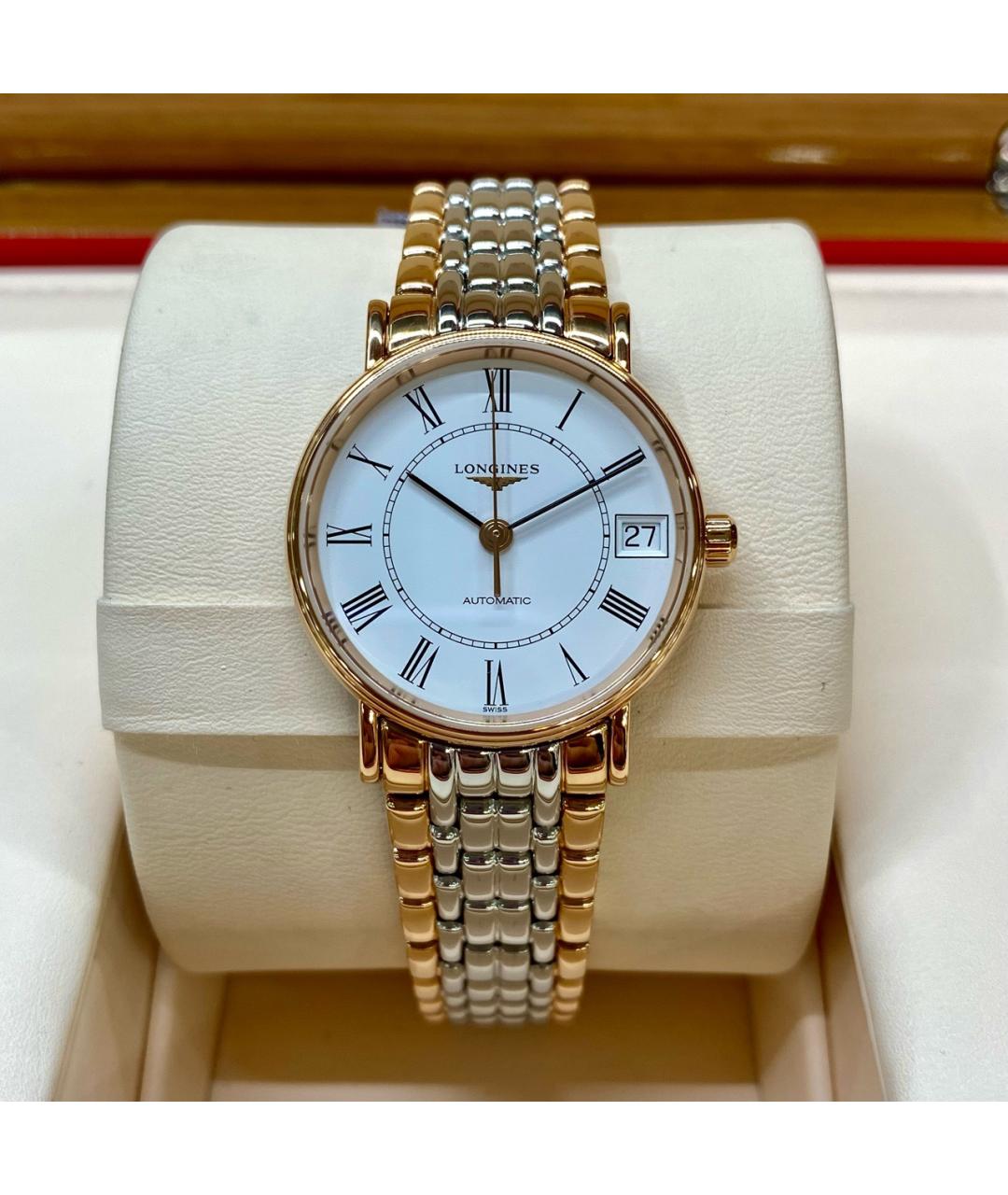 LONGINES Белые металлические часы, фото 7