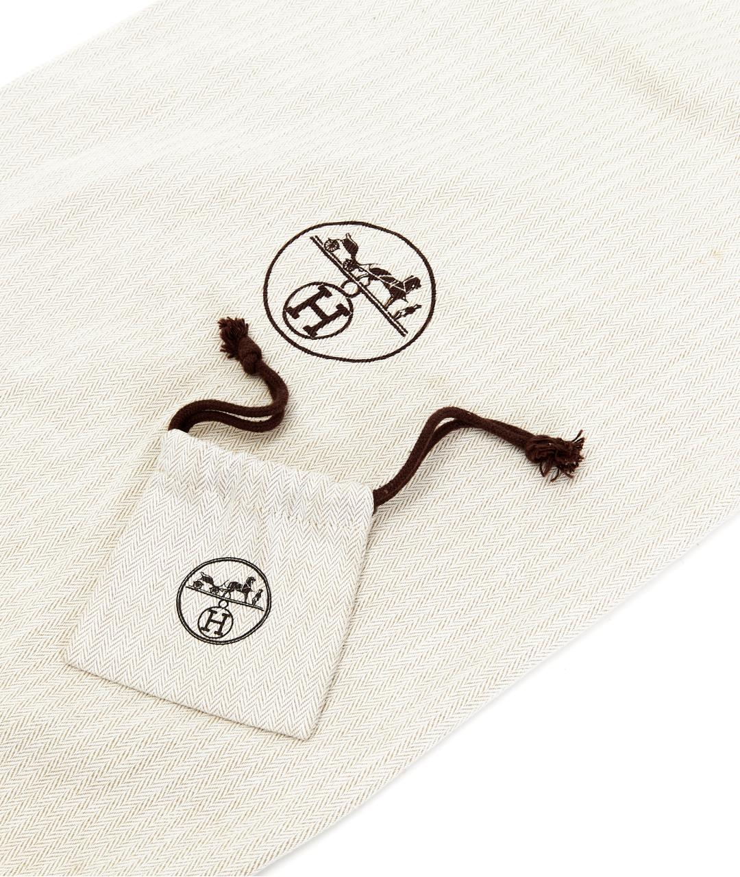 HERMES Коричневая кожаная сумка с короткими ручками, фото 7