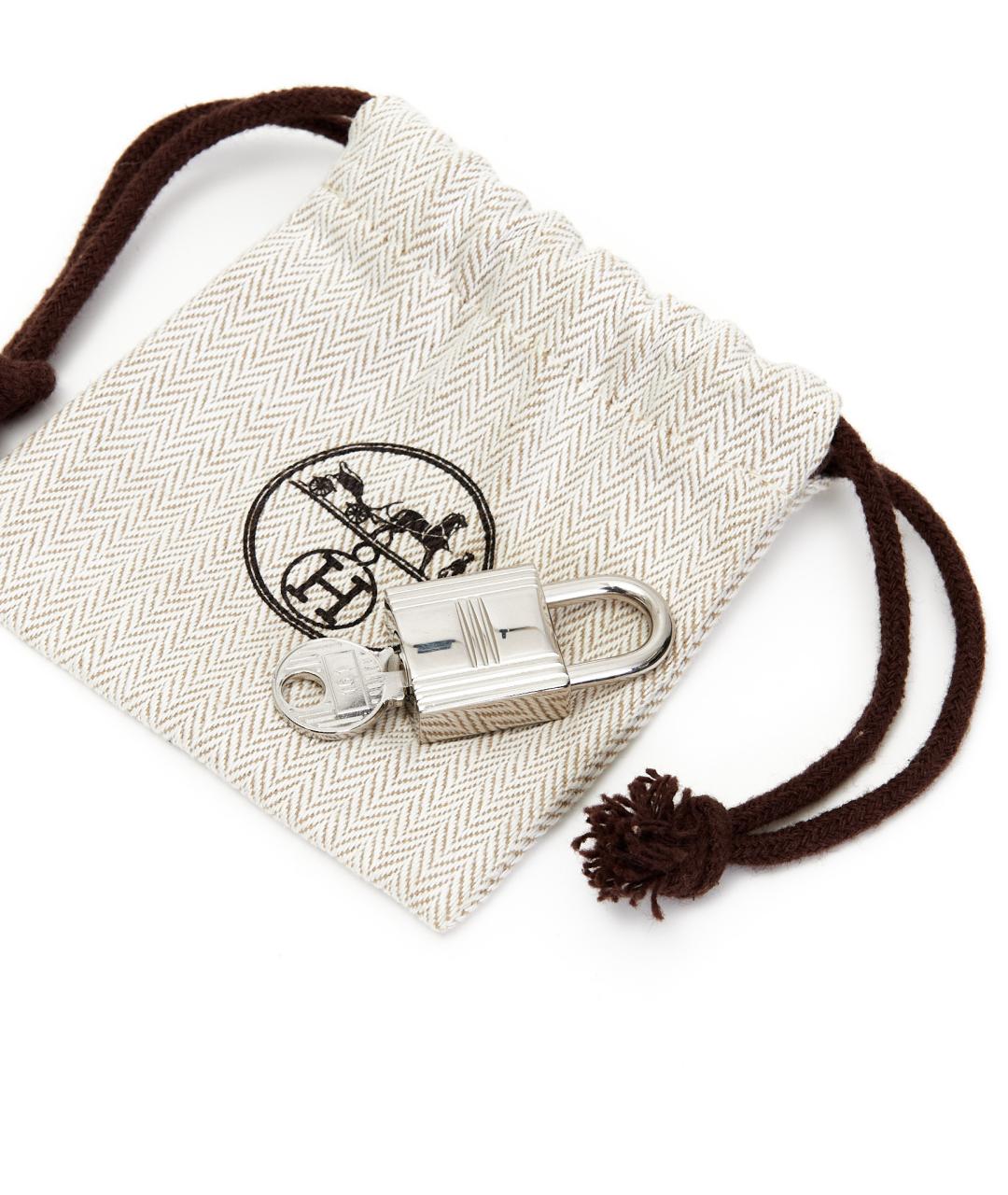 HERMES Коричневая кожаная сумка с короткими ручками, фото 6