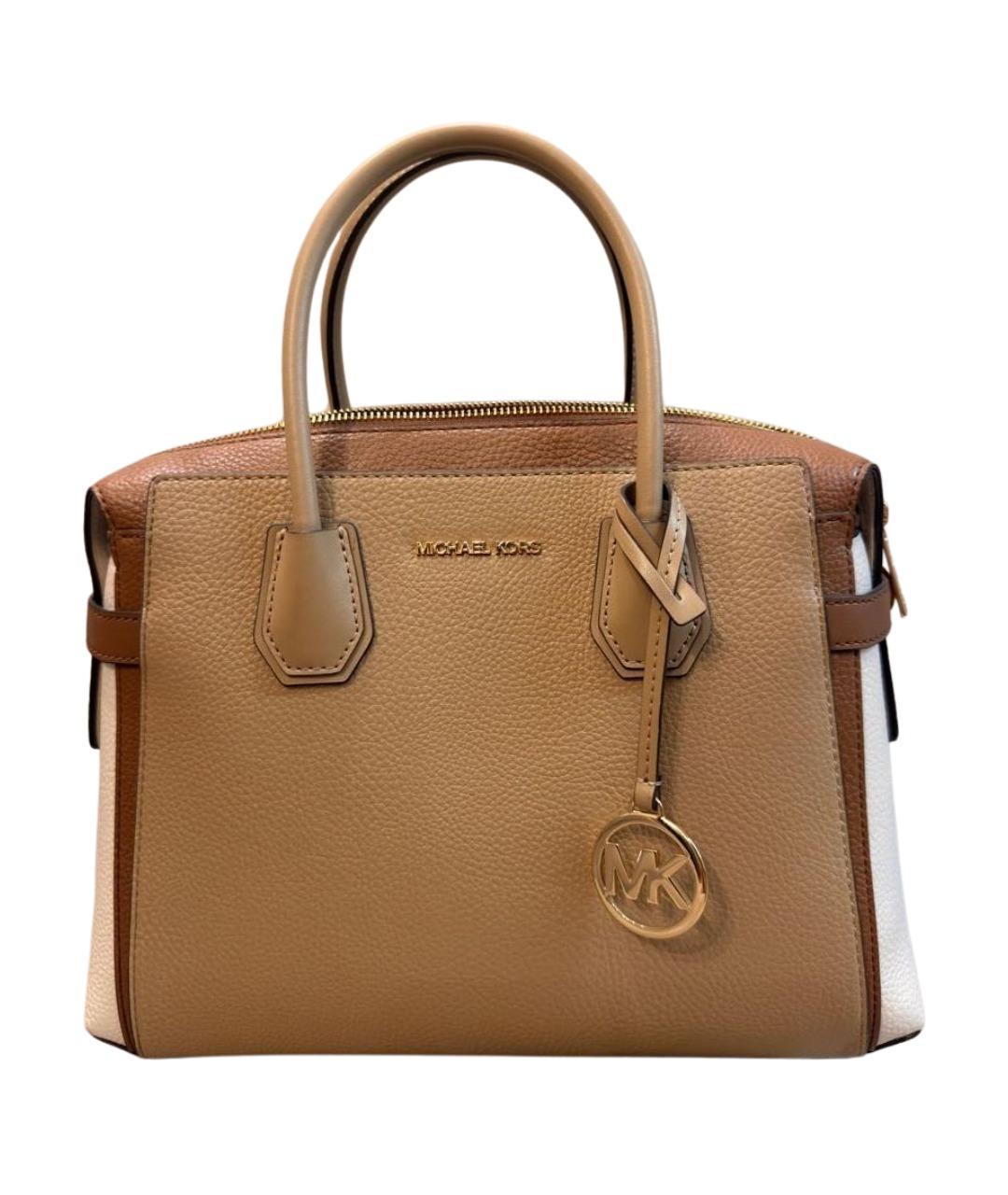 MICHAEL KORS Бежевая кожаная сумка тоут, фото 1