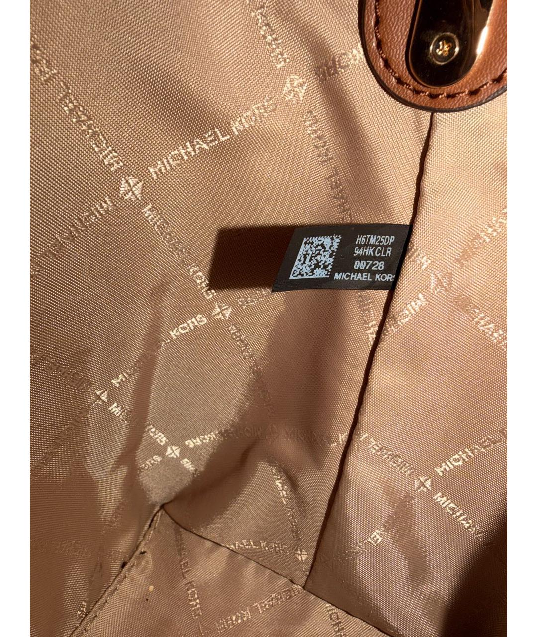 MICHAEL KORS Бежевая кожаная сумка тоут, фото 7