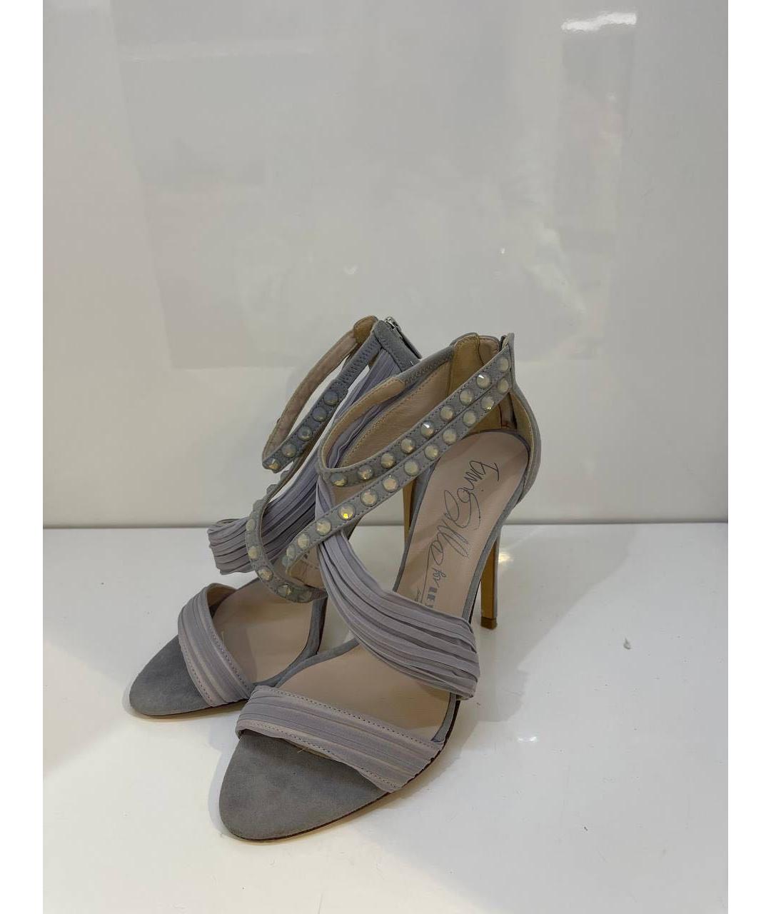 LE SILLA Серые замшевые босоножки, фото 3