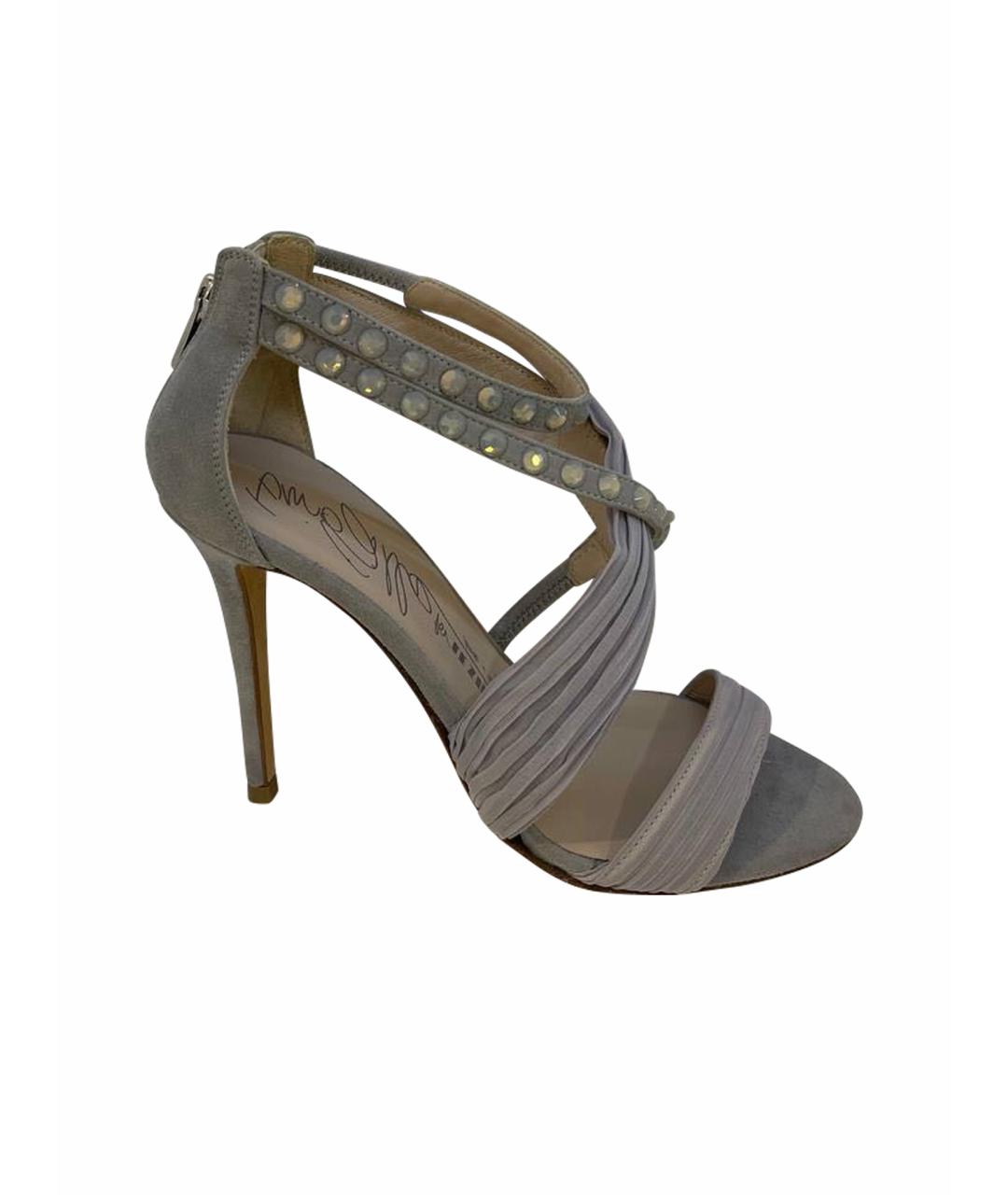 LE SILLA Серые замшевые босоножки, фото 1